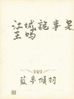 江城诡事是双男主吗封面