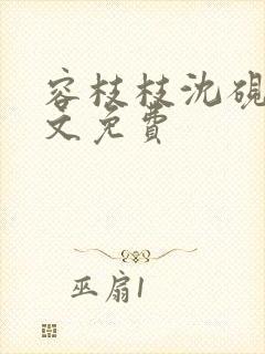 容枝枝沈砚书全文免费