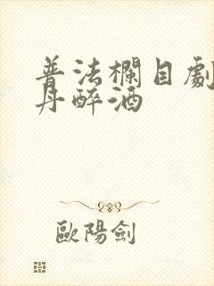 普法栏目剧黄诗丹醉酒