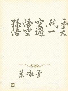 孙悟空,我和孙悟空过一天