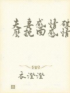 夫妻感情破裂怎么挽回感情封面