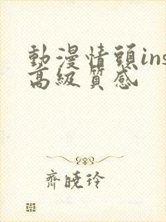 动漫情头ins高级质感