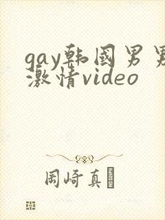 gay韩国男男激情video