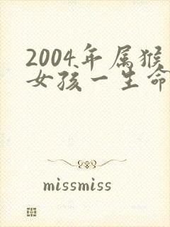 2004年属猴女孩一生命运怎样
