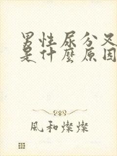 男性尿分叉尿黄是什么原因