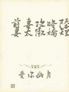前妻攻略陆总前妻太傲娇短剧