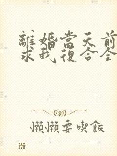 离婚当天前夫跪求我复合全文免费阅读封面