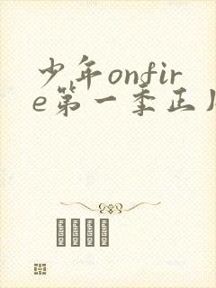少年onfire第一季正片免费观看