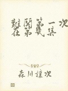 难哄第一次吻戏在第几集封面