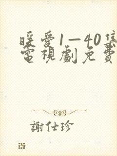 暖爱1—40集电视剧免费观看