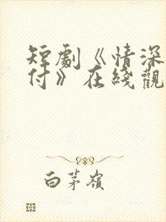 短剧《情深未错付》在线观看封面