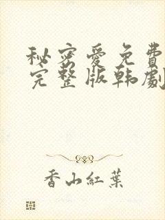 秘密爱免费观看完整版韩剧在线