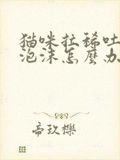 猫咪拉稀吐白色泡沫怎么办