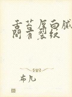 舌苔厚白腻黄中间有裂纹