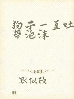 狗子一直吐黄水带泡沫封面