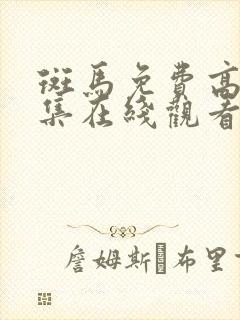 斑马免费高清全集在线观看