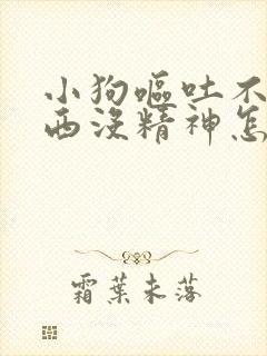 小狗呕吐不吃东西没精神怎么办封面