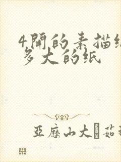 4开的素描纸是多大的纸