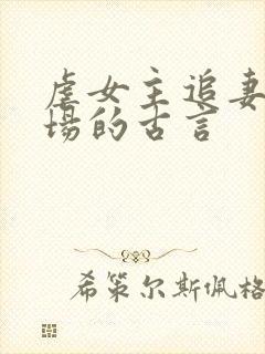 虐女主追妻火葬场的古言