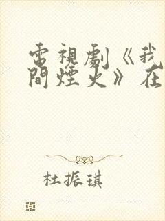 电视剧《我的人间烟火》在哪里看