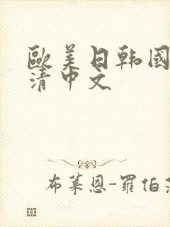 欧美日韩国产高清中文