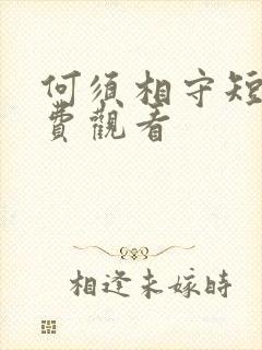 何须相守短剧免费观看