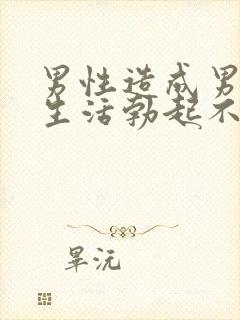 男性造成男人性生活勃起不坚的原因