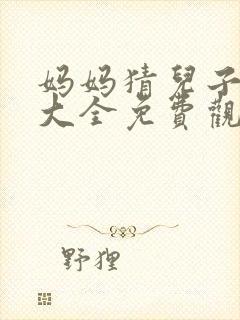 妈妈猜儿子节目大全免费观看播放封面