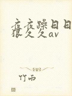 夜夜躁日日躁狠狠久久av封面