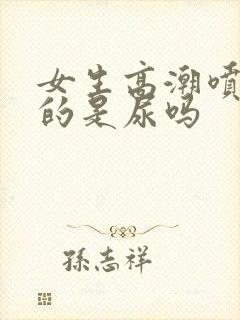 女生高潮喷出来的是尿吗封面