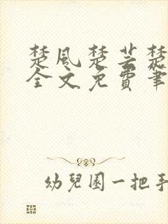 楚风楚芸楚鸿飞全文免费笔趣