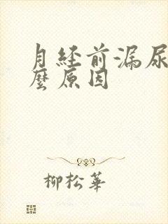 月经前漏尿是什么原因