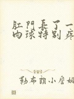 肛门长了一个小肉球特别疼封面