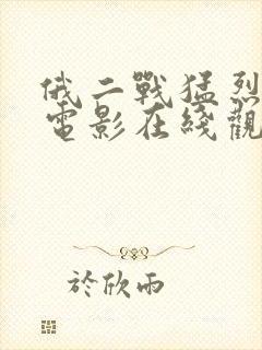 俄二战猛烈开火电影在线观看封面