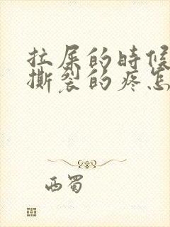 拉屎的时候肛门撕裂的疼怎么回事