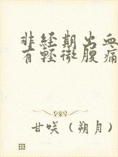 非经期出血褐色有轻微腹痛封面