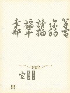 幸福请你等等我哪年拍的电视剧