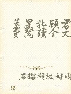 叶星北顾君逐免费阅读全文封面