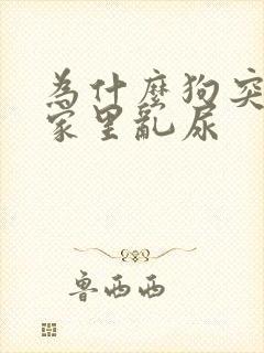 为什么狗突然在家里乱尿封面