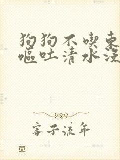 狗狗不吃东西还呕吐清水没精神