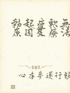 勃起疲软无力的原因及疗法