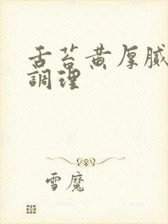 舌苔黄厚腻怎么调理