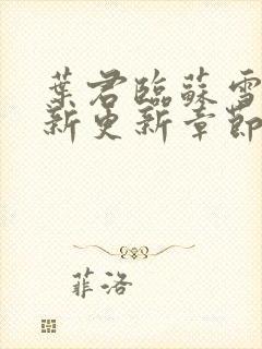 叶君临苏雪儿最新更新章节列表