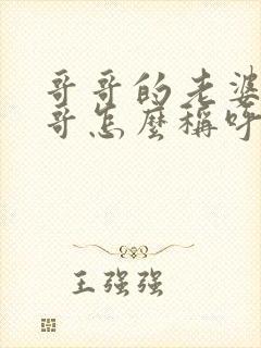 哥哥的老婆的哥哥怎么称呼封面