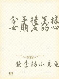 分手后怎样挽回女朋友的心封面