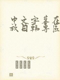 中文字幕在线播放日韩专区
