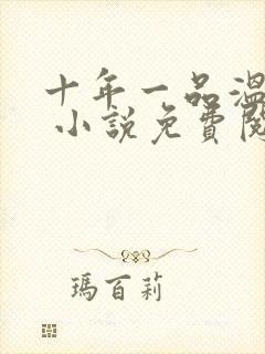 十年一品温如言 小说免费阅读封面