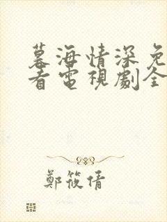 暮海情深免费观看电视剧全集