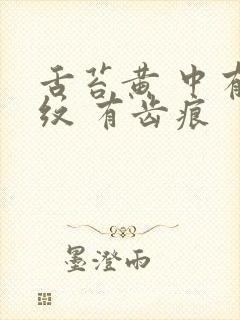 舌苔黄 中有裂纹 有齿痕