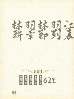 林羽林羽江颜最新章节列表封面